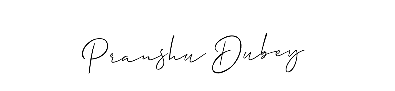 The best way (Allison_Script) to make a short signature is to pick only two or three words in your name. The name Pranshu Dubey include a total of six letters. For converting this name. Pranshu Dubey signature style 2 images and pictures png