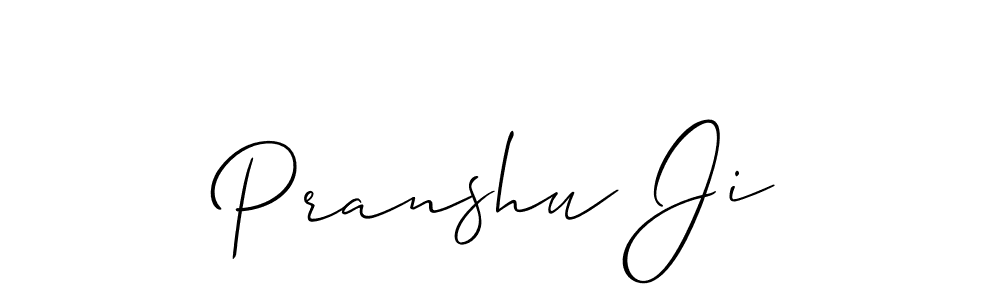 Allison_Script is a professional signature style that is perfect for those who want to add a touch of class to their signature. It is also a great choice for those who want to make their signature more unique. Get Pranshu Ji name to fancy signature for free. Pranshu Ji signature style 2 images and pictures png