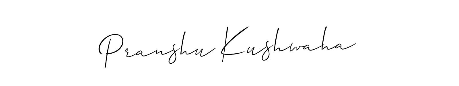It looks lik you need a new signature style for name Pranshu Kushwaha. Design unique handwritten (Allison_Script) signature with our free signature maker in just a few clicks. Pranshu Kushwaha signature style 2 images and pictures png