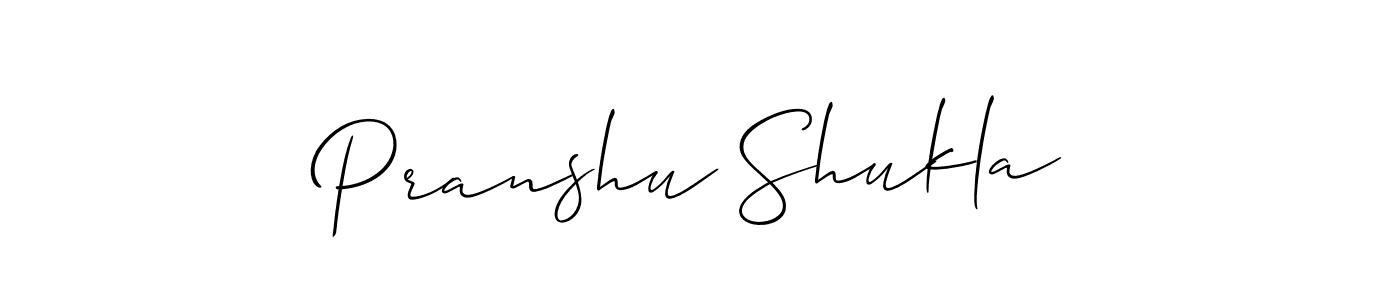 You should practise on your own different ways (Allison_Script) to write your name (Pranshu Shukla) in signature. don't let someone else do it for you. Pranshu Shukla signature style 2 images and pictures png