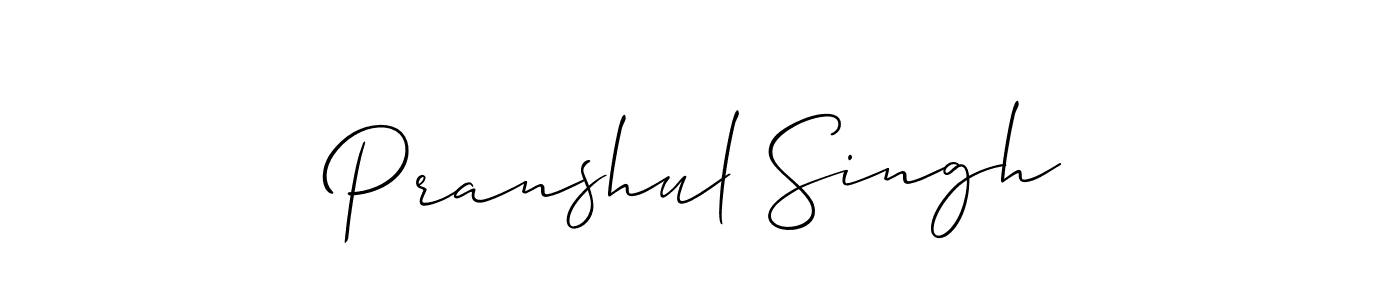 How to make Pranshul Singh name signature. Use Allison_Script style for creating short signs online. This is the latest handwritten sign. Pranshul Singh signature style 2 images and pictures png