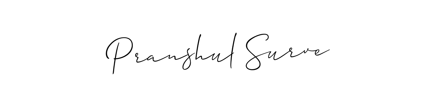 It looks lik you need a new signature style for name Pranshul Surve. Design unique handwritten (Allison_Script) signature with our free signature maker in just a few clicks. Pranshul Surve signature style 2 images and pictures png