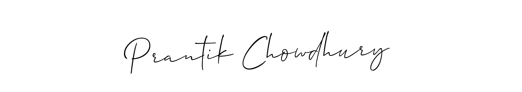 The best way (Allison_Script) to make a short signature is to pick only two or three words in your name. The name Prantik Chowdhury include a total of six letters. For converting this name. Prantik Chowdhury signature style 2 images and pictures png