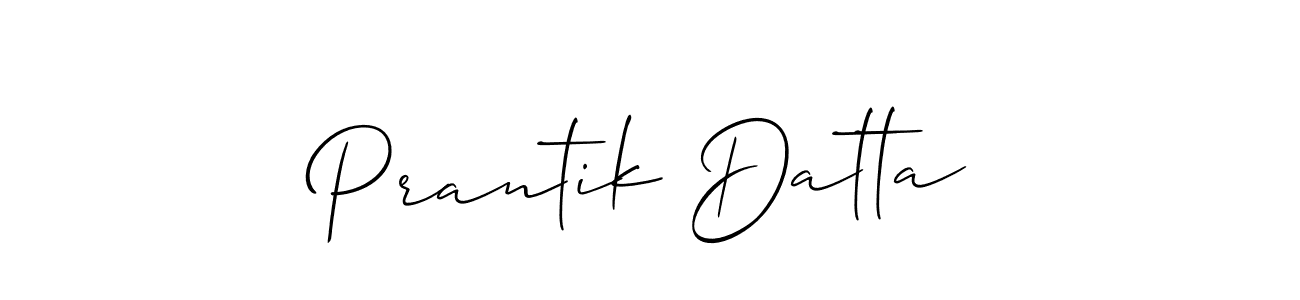 Create a beautiful signature design for name Prantik Datta. With this signature (Allison_Script) fonts, you can make a handwritten signature for free. Prantik Datta signature style 2 images and pictures png