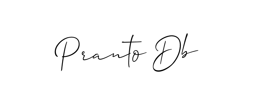 How to make Pranto Db signature? Allison_Script is a professional autograph style. Create handwritten signature for Pranto Db name. Pranto Db signature style 2 images and pictures png