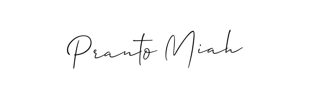 You should practise on your own different ways (Allison_Script) to write your name (Pranto Miah) in signature. don't let someone else do it for you. Pranto Miah signature style 2 images and pictures png