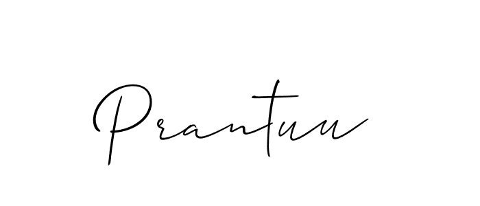 Use a signature maker to create a handwritten signature online. With this signature software, you can design (Allison_Script) your own signature for name Prantuu. Prantuu signature style 2 images and pictures png