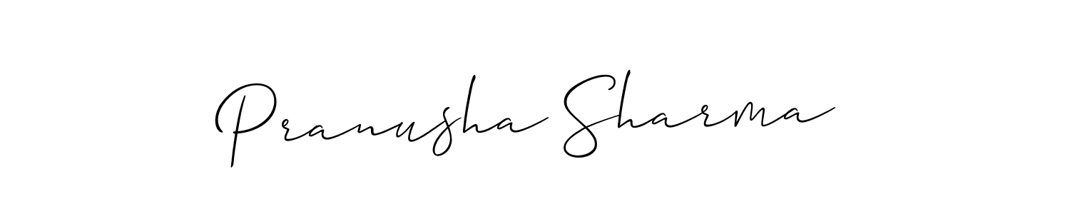 Similarly Allison_Script is the best handwritten signature design. Signature creator online .You can use it as an online autograph creator for name Pranusha Sharma. Pranusha Sharma signature style 2 images and pictures png