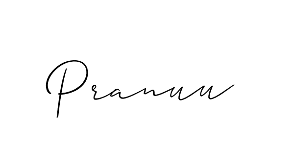 It looks lik you need a new signature style for name Pranuu. Design unique handwritten (Allison_Script) signature with our free signature maker in just a few clicks. Pranuu signature style 2 images and pictures png