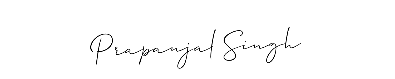 This is the best signature style for the Prapanjal Singh name. Also you like these signature font (Allison_Script). Mix name signature. Prapanjal Singh signature style 2 images and pictures png