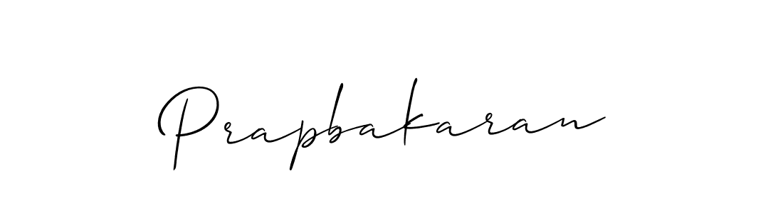 How to make Prapbakaran signature? Allison_Script is a professional autograph style. Create handwritten signature for Prapbakaran name. Prapbakaran signature style 2 images and pictures png