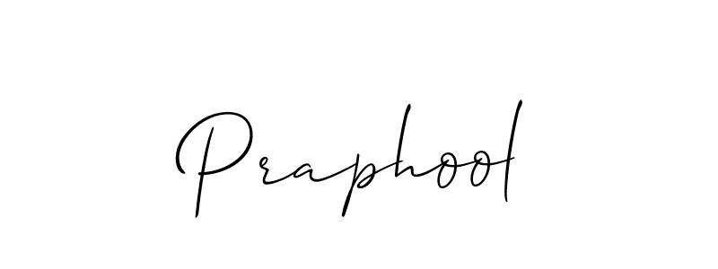 How to make Praphool name signature. Use Allison_Script style for creating short signs online. This is the latest handwritten sign. Praphool signature style 2 images and pictures png