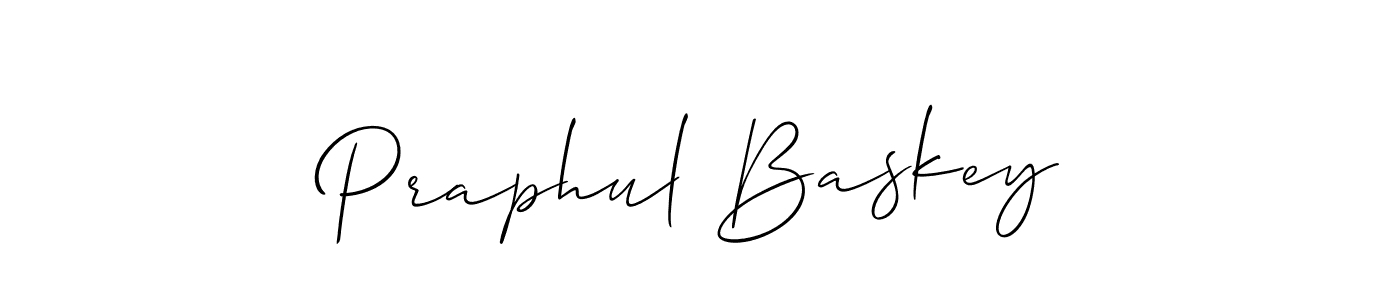 It looks lik you need a new signature style for name Praphul Baskey. Design unique handwritten (Allison_Script) signature with our free signature maker in just a few clicks. Praphul Baskey signature style 2 images and pictures png