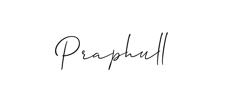 Make a beautiful signature design for name Praphull. With this signature (Allison_Script) style, you can create a handwritten signature for free. Praphull signature style 2 images and pictures png