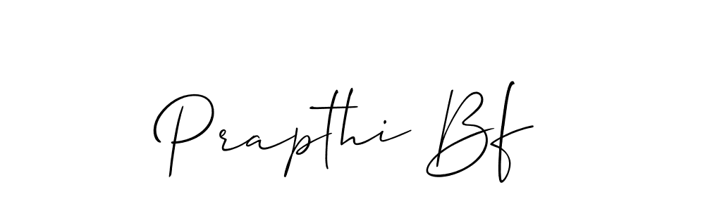 Design your own signature with our free online signature maker. With this signature software, you can create a handwritten (Allison_Script) signature for name Prapthi Bf. Prapthi Bf signature style 2 images and pictures png