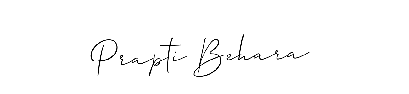 Use a signature maker to create a handwritten signature online. With this signature software, you can design (Allison_Script) your own signature for name Prapti Behara. Prapti Behara signature style 2 images and pictures png