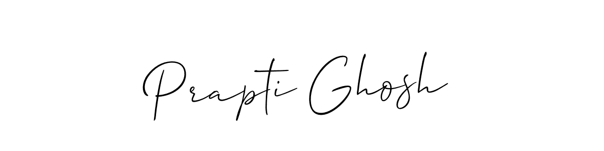 Create a beautiful signature design for name Prapti Ghosh. With this signature (Allison_Script) fonts, you can make a handwritten signature for free. Prapti Ghosh signature style 2 images and pictures png