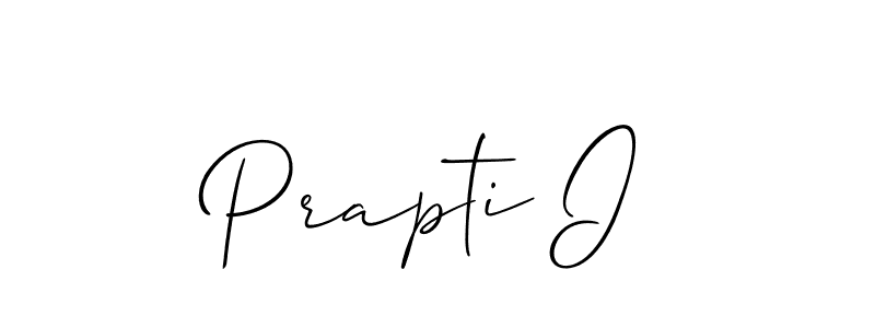 Also You can easily find your signature by using the search form. We will create Prapti I name handwritten signature images for you free of cost using Allison_Script sign style. Prapti I signature style 2 images and pictures png