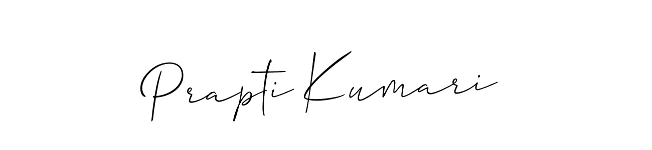 How to make Prapti Kumari name signature. Use Allison_Script style for creating short signs online. This is the latest handwritten sign. Prapti Kumari signature style 2 images and pictures png