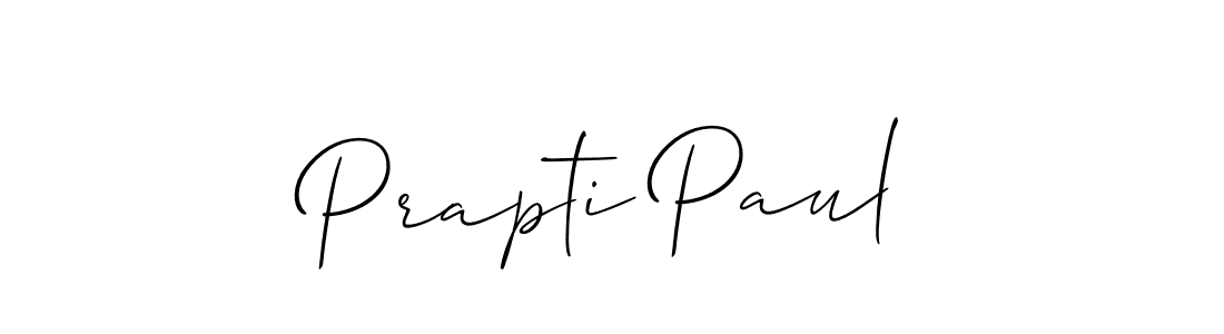 Similarly Allison_Script is the best handwritten signature design. Signature creator online .You can use it as an online autograph creator for name Prapti Paul. Prapti Paul signature style 2 images and pictures png