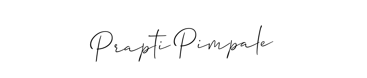 Prapti Pimpale stylish signature style. Best Handwritten Sign (Allison_Script) for my name. Handwritten Signature Collection Ideas for my name Prapti Pimpale. Prapti Pimpale signature style 2 images and pictures png