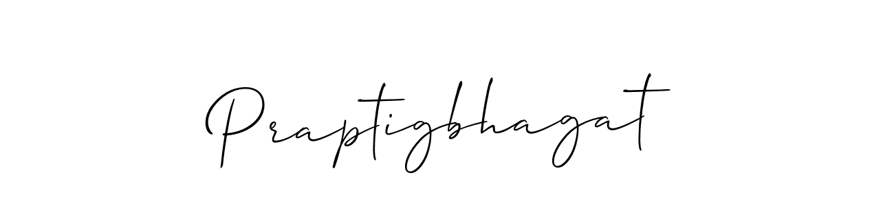 How to make Praptigbhagat name signature. Use Allison_Script style for creating short signs online. This is the latest handwritten sign. Praptigbhagat signature style 2 images and pictures png