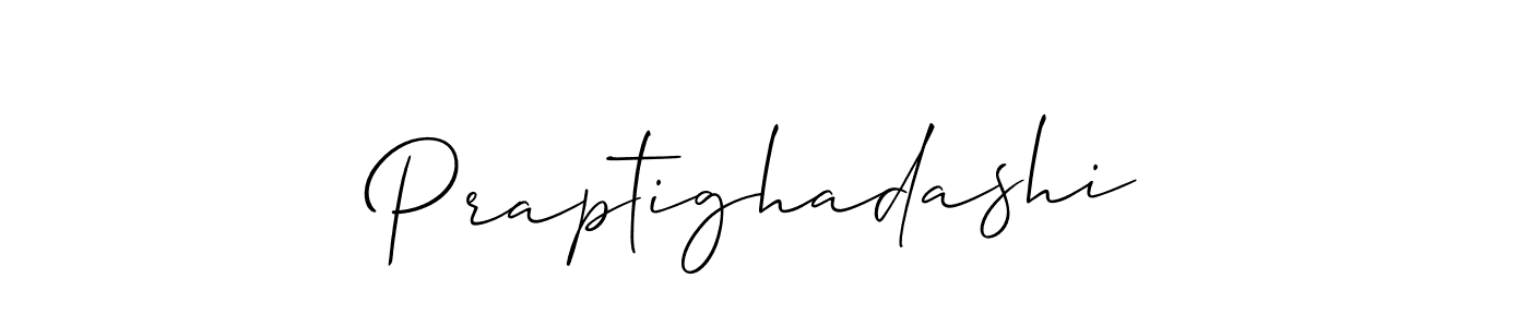 Make a short Praptighadashi signature style. Manage your documents anywhere anytime using Allison_Script. Create and add eSignatures, submit forms, share and send files easily. Praptighadashi signature style 2 images and pictures png