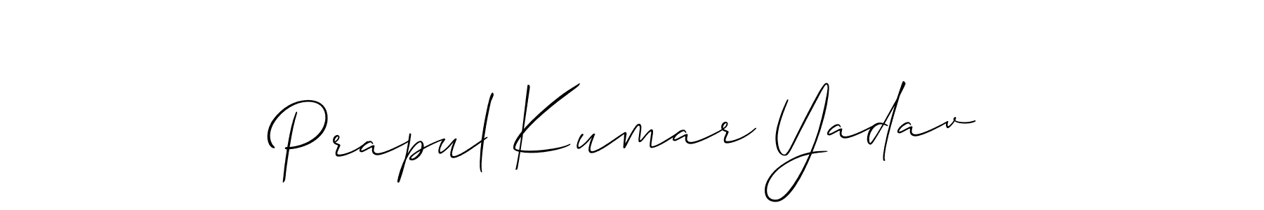 Prapul Kumar Yadav stylish signature style. Best Handwritten Sign (Allison_Script) for my name. Handwritten Signature Collection Ideas for my name Prapul Kumar Yadav. Prapul Kumar Yadav signature style 2 images and pictures png