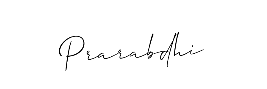 Use a signature maker to create a handwritten signature online. With this signature software, you can design (Allison_Script) your own signature for name Prarabdhi. Prarabdhi signature style 2 images and pictures png