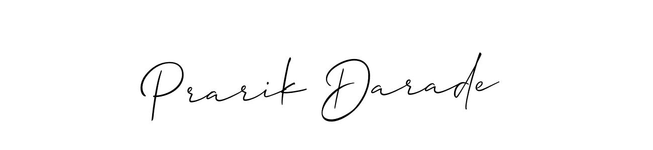 Make a beautiful signature design for name Prarik Darade. Use this online signature maker to create a handwritten signature for free. Prarik Darade signature style 2 images and pictures png