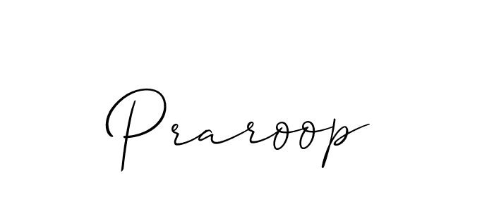 Use a signature maker to create a handwritten signature online. With this signature software, you can design (Allison_Script) your own signature for name Praroop. Praroop signature style 2 images and pictures png