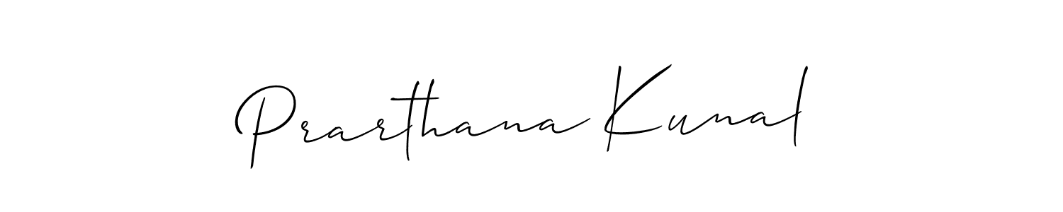 Use a signature maker to create a handwritten signature online. With this signature software, you can design (Allison_Script) your own signature for name Prarthana Kunal. Prarthana Kunal signature style 2 images and pictures png