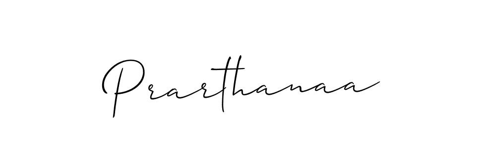 Allison_Script is a professional signature style that is perfect for those who want to add a touch of class to their signature. It is also a great choice for those who want to make their signature more unique. Get Prarthanaa name to fancy signature for free. Prarthanaa signature style 2 images and pictures png