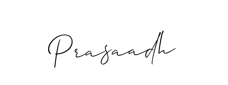 Make a short Prasaadh signature style. Manage your documents anywhere anytime using Allison_Script. Create and add eSignatures, submit forms, share and send files easily. Prasaadh signature style 2 images and pictures png