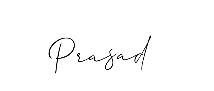It looks lik you need a new signature style for name Prasad . Design unique handwritten (Allison_Script) signature with our free signature maker in just a few clicks. Prasad  signature style 2 images and pictures png