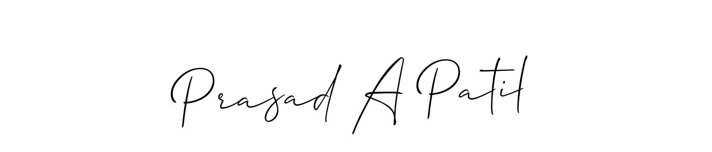 Create a beautiful signature design for name Prasad A Patil. With this signature (Allison_Script) fonts, you can make a handwritten signature for free. Prasad A Patil signature style 2 images and pictures png