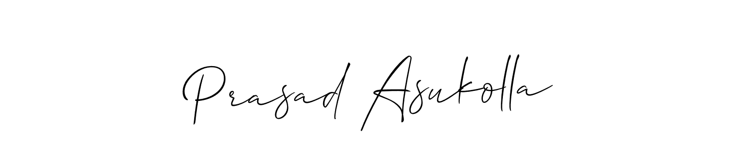 How to make Prasad Asukolla name signature. Use Allison_Script style for creating short signs online. This is the latest handwritten sign. Prasad Asukolla signature style 2 images and pictures png