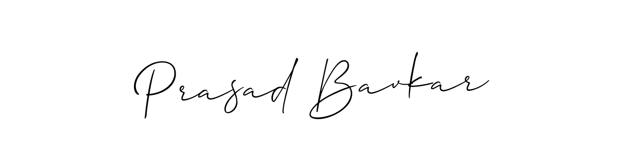 Prasad Bavkar stylish signature style. Best Handwritten Sign (Allison_Script) for my name. Handwritten Signature Collection Ideas for my name Prasad Bavkar. Prasad Bavkar signature style 2 images and pictures png