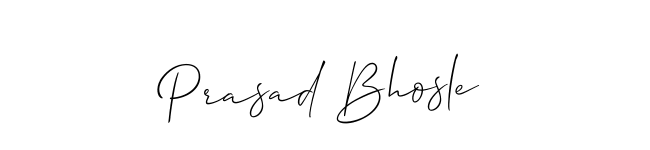 Use a signature maker to create a handwritten signature online. With this signature software, you can design (Allison_Script) your own signature for name Prasad Bhosle. Prasad Bhosle signature style 2 images and pictures png