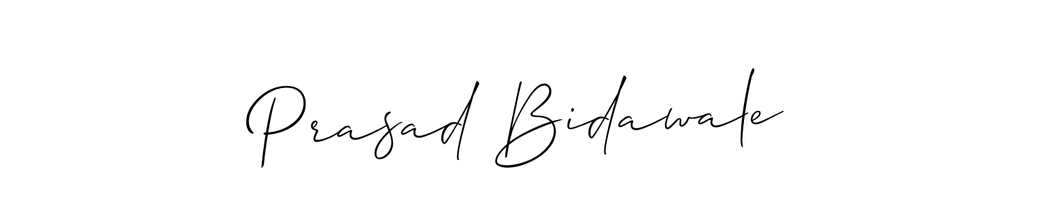 The best way (Allison_Script) to make a short signature is to pick only two or three words in your name. The name Prasad Bidawale include a total of six letters. For converting this name. Prasad Bidawale signature style 2 images and pictures png