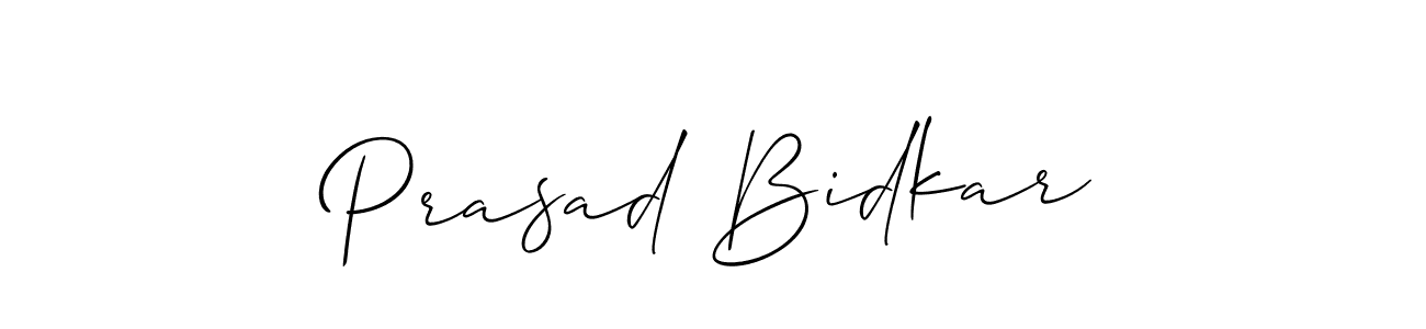 if you are searching for the best signature style for your name Prasad Bidkar. so please give up your signature search. here we have designed multiple signature styles  using Allison_Script. Prasad Bidkar signature style 2 images and pictures png