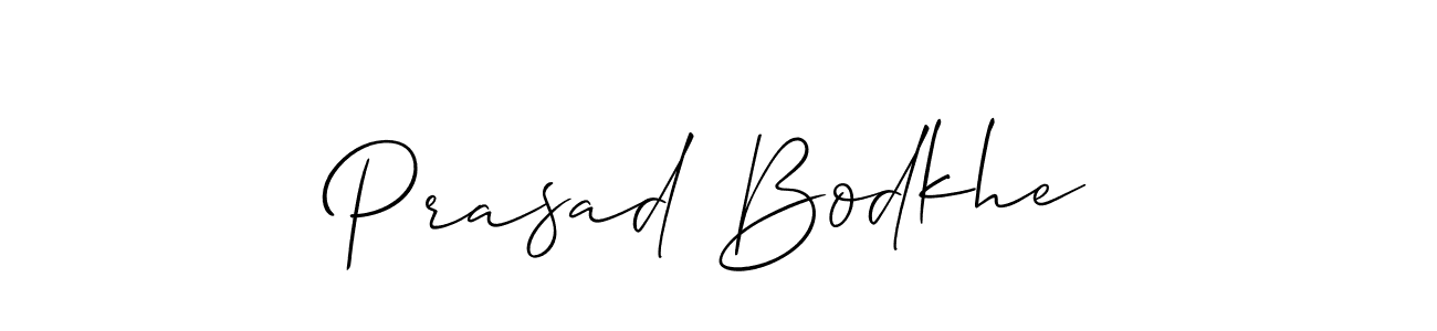 Design your own signature with our free online signature maker. With this signature software, you can create a handwritten (Allison_Script) signature for name Prasad Bodkhe. Prasad Bodkhe signature style 2 images and pictures png