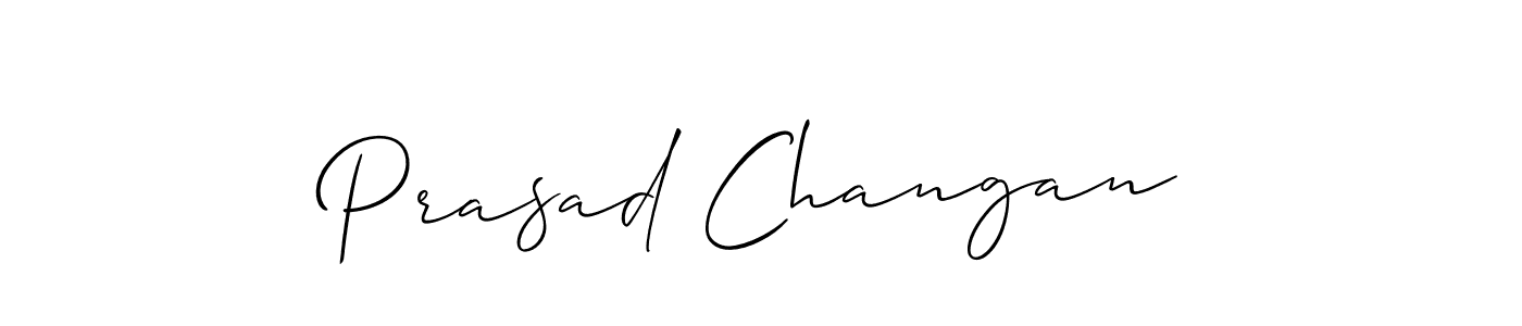 It looks lik you need a new signature style for name Prasad Changan. Design unique handwritten (Allison_Script) signature with our free signature maker in just a few clicks. Prasad Changan signature style 2 images and pictures png