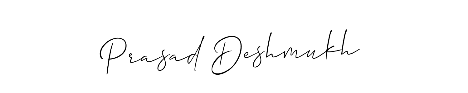 Make a beautiful signature design for name Prasad Deshmukh. With this signature (Allison_Script) style, you can create a handwritten signature for free. Prasad Deshmukh signature style 2 images and pictures png