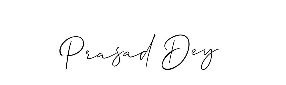 Allison_Script is a professional signature style that is perfect for those who want to add a touch of class to their signature. It is also a great choice for those who want to make their signature more unique. Get Prasad Dey name to fancy signature for free. Prasad Dey signature style 2 images and pictures png