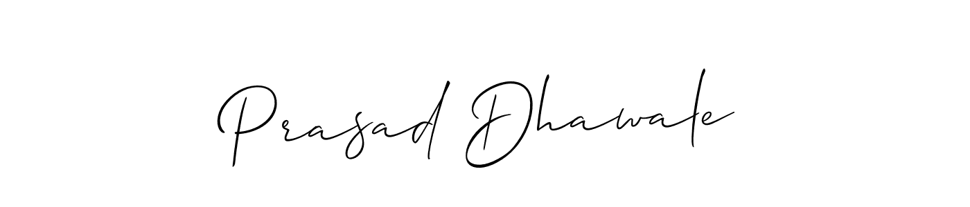 How to make Prasad Dhawale signature? Allison_Script is a professional autograph style. Create handwritten signature for Prasad Dhawale name. Prasad Dhawale signature style 2 images and pictures png