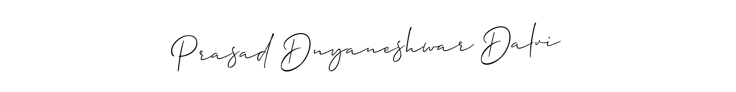 Make a beautiful signature design for name Prasad Dnyaneshwar Dalvi. With this signature (Allison_Script) style, you can create a handwritten signature for free. Prasad Dnyaneshwar Dalvi signature style 2 images and pictures png