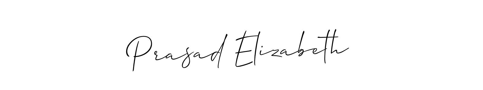 Prasad Elizabeth stylish signature style. Best Handwritten Sign (Allison_Script) for my name. Handwritten Signature Collection Ideas for my name Prasad Elizabeth. Prasad Elizabeth signature style 2 images and pictures png