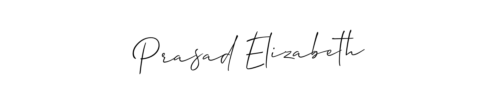 Create a beautiful signature design for name Prasad Elizabeth. With this signature (Allison_Script) fonts, you can make a handwritten signature for free. Prasad Elizabeth signature style 2 images and pictures png