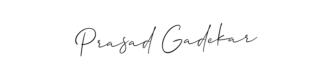 This is the best signature style for the Prasad Gadekar name. Also you like these signature font (Allison_Script). Mix name signature. Prasad Gadekar signature style 2 images and pictures png